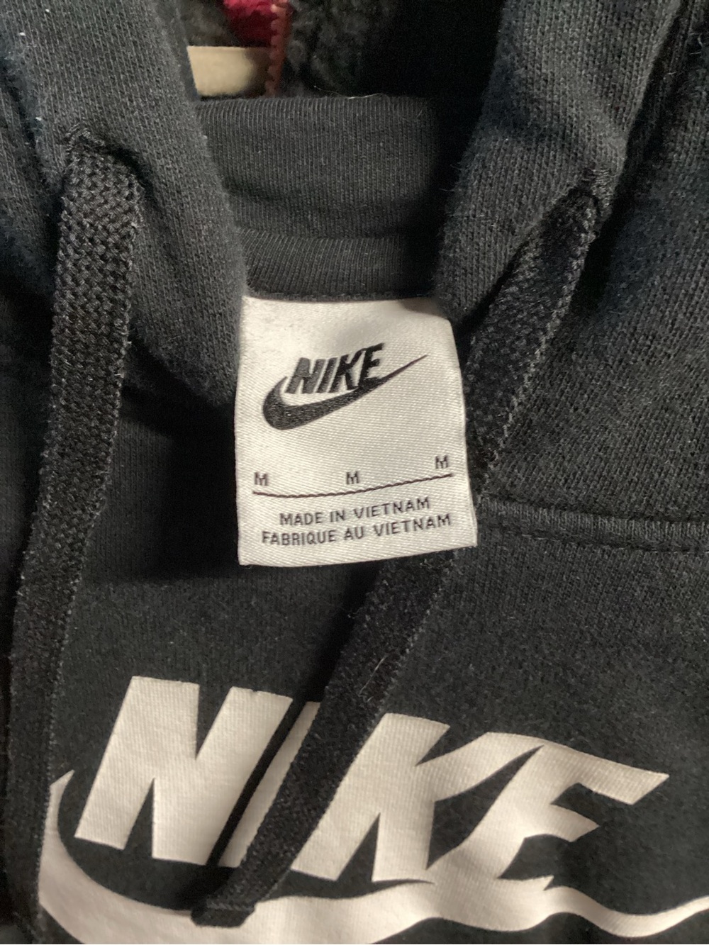 Nike Black Hoodie with White Swoosh Logo - Picture 3 of 6